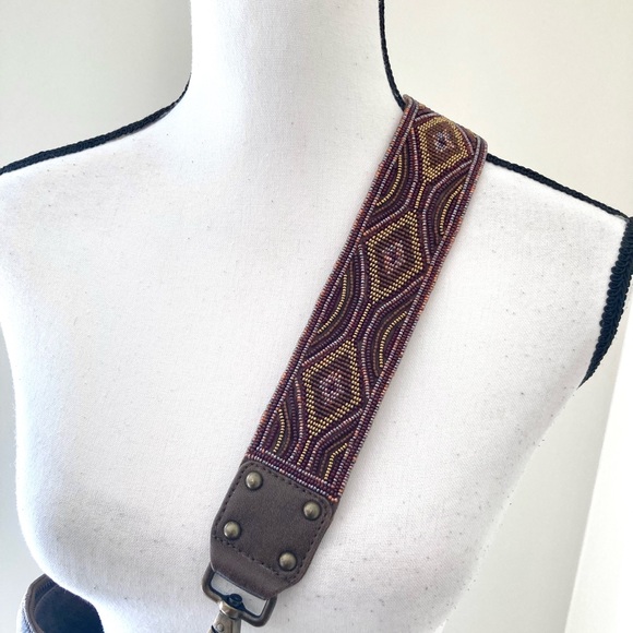 Sundance Brown Leather Saddle Bag Handbag - Picture 8 of 15